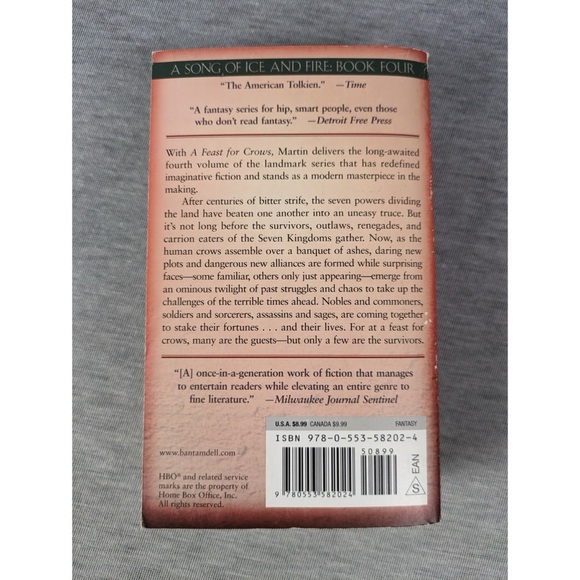 A Feast For Crows- A Song of Ice and Fire #4/ Game of Thrones (Paperback) - Picture 3 of 4